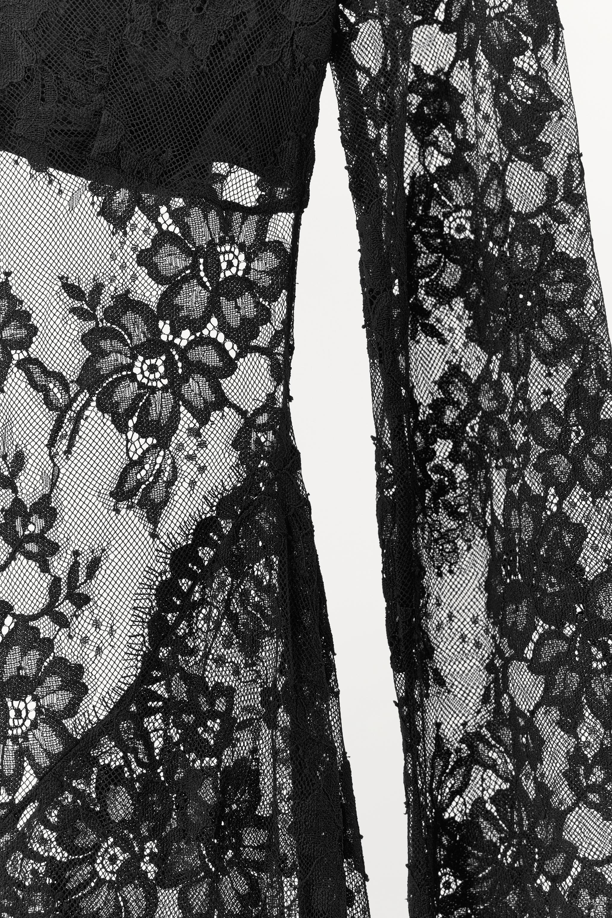 LONG LACE DRESS WITH BACK NECKLINE